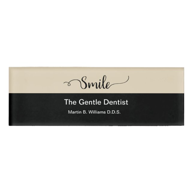 Dentist Office Staff Modern Name Tag (Front)