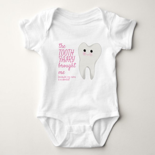 Dentist or Dental Hygienist New Mum Baby One-Piece Bodysuit (Front)