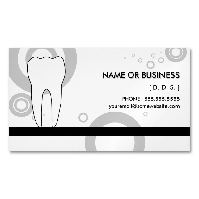 Dentist Os Magnetic Business Card (Front)