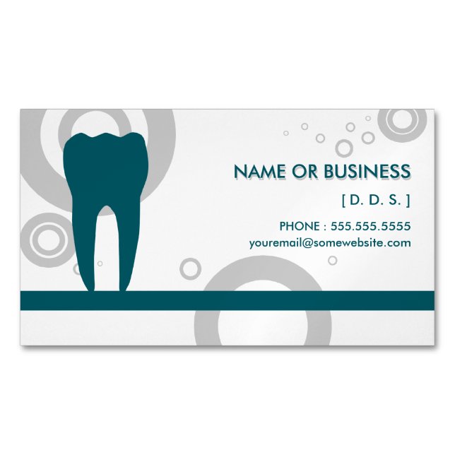 Dentist Os Magnetic Business Card (Front)