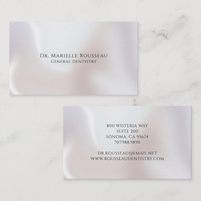 Dentist Pearlescent Enamel  Business Card (Front/Back)