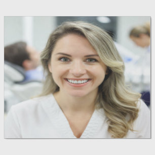 Dentist Photo Customize Personalize Wrapping Paper