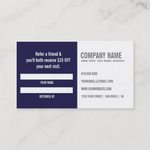 Dentist Referral Business Card