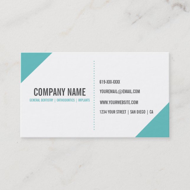 Dentist Referral Business Card (Front)