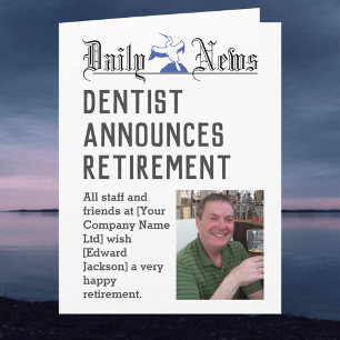 Dentist Retirement Card to Personalise