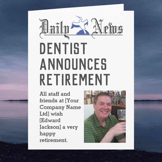Dentist Retirement Card to Personalise (Creator Uploaded)