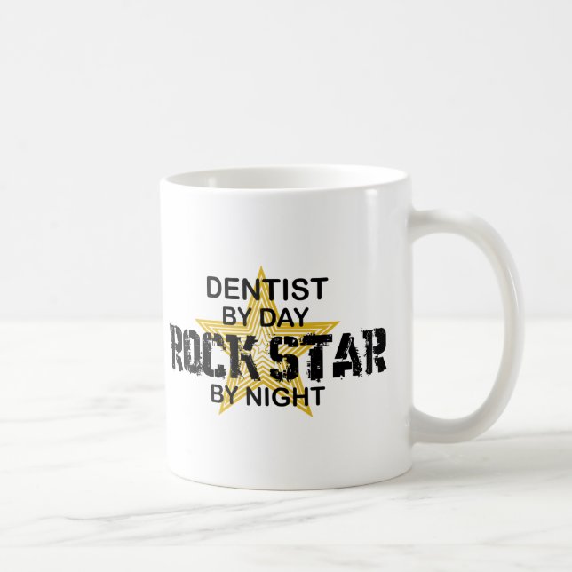Dentist Rock Star by Night Coffee Mug (Right)