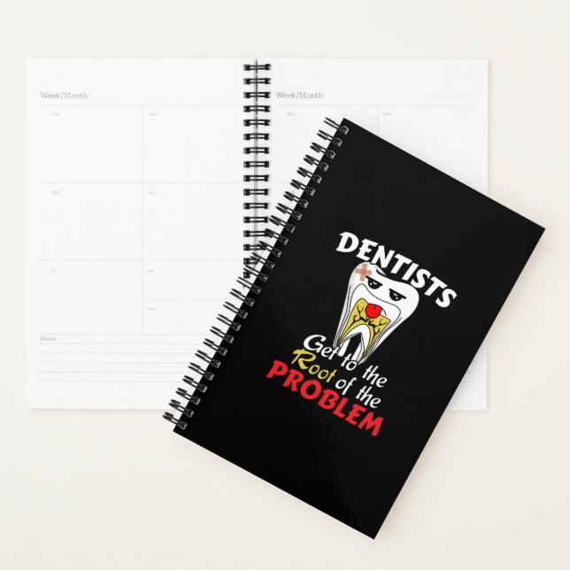 Dentist Root Canal - Funny Tooth Cavity Pun Planner (Display)