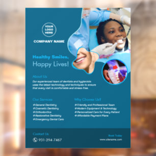 Dentist Services Custom Window Cling