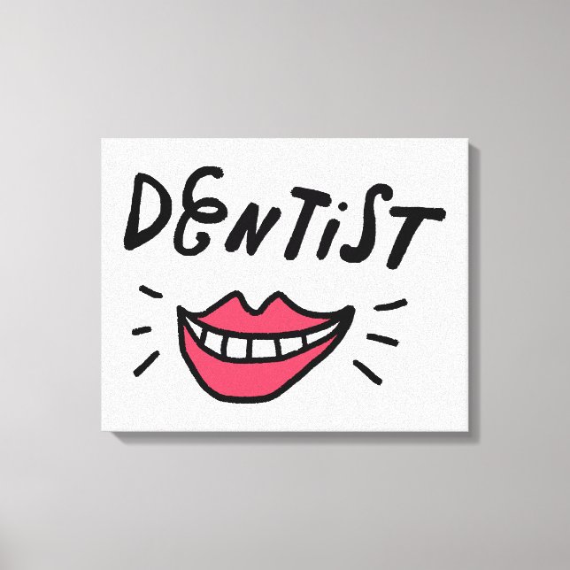 Dentist Smile Canvas Print (Front)