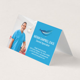 Dentist Smiling in Office Business Card