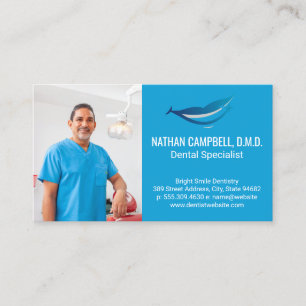 Dentist Smiling in Office Business Card