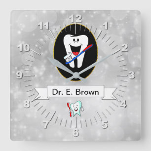 Dentist Square Wall Clock