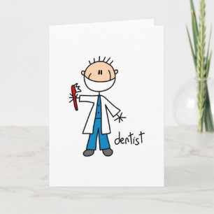 Dentist Stick Figure Card