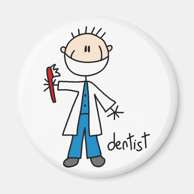 Dentist Stick Figure Magnet (Front)