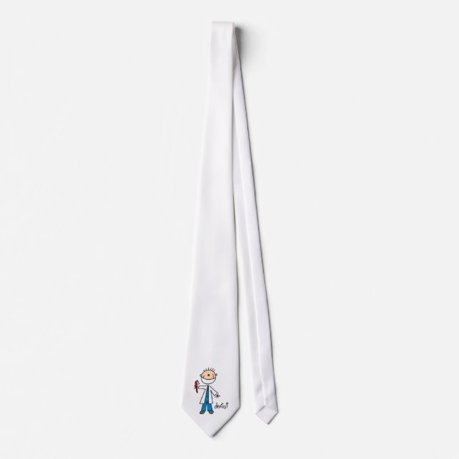 Dentist Stick Figure Tie (Front)