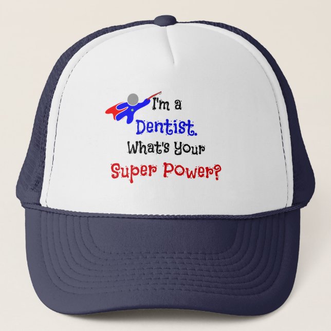 Dentist Superhero Humour, popular design, Trucker Hat (Front)