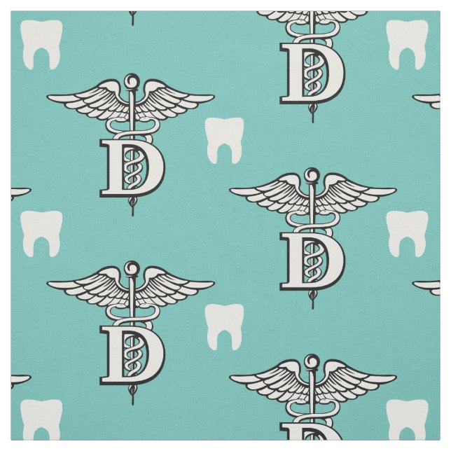 Dentist Symbol & Tooth Fabric (Swatch)