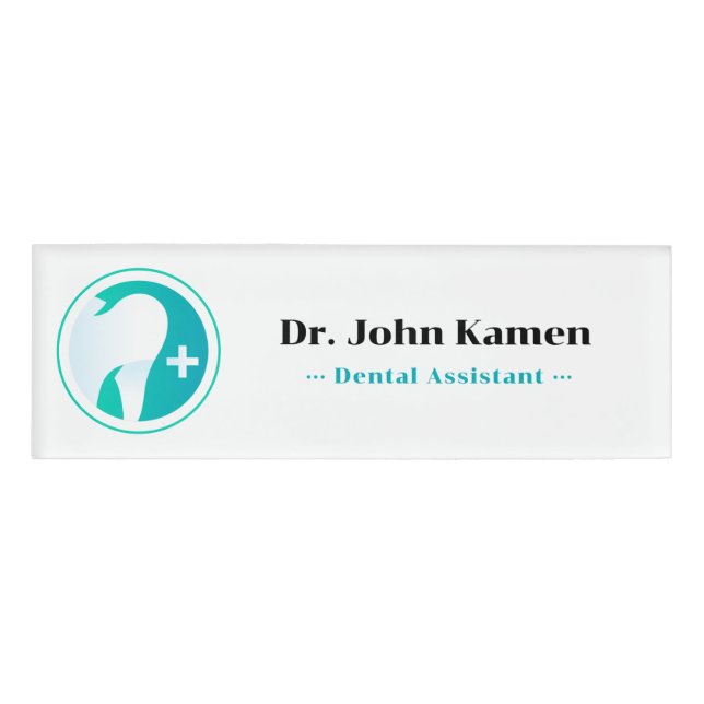 Dentist | Teeth Name Tag (Front)