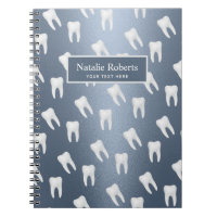 Dentist Teeth Pattern Dental Office Dusty Blue