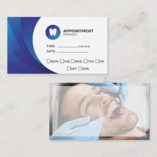 Dentist Therapist Doctor Appointment Reminder Business Card