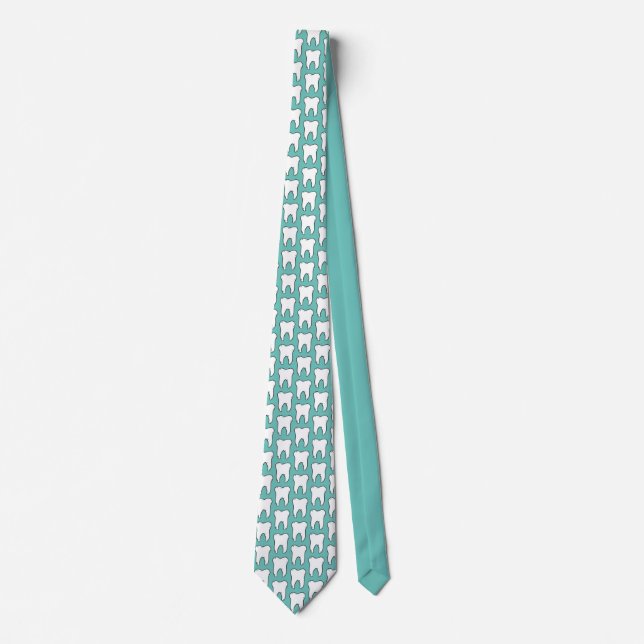 Dentist Tie with Tooth Pattern (Front)