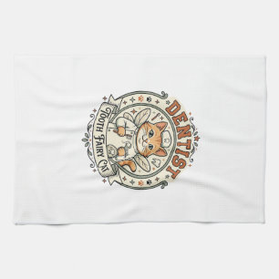 Dentist Tooth Fairy Cat Dentist Tooth Fairy Cat Vi Tea Towel