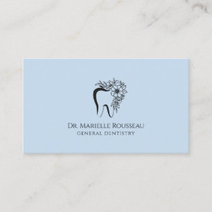 Dentist Tooth Logo Blue Business Card