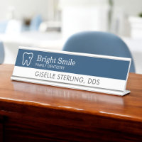 Dentist Tooth Logo Navy Blue Modern Office