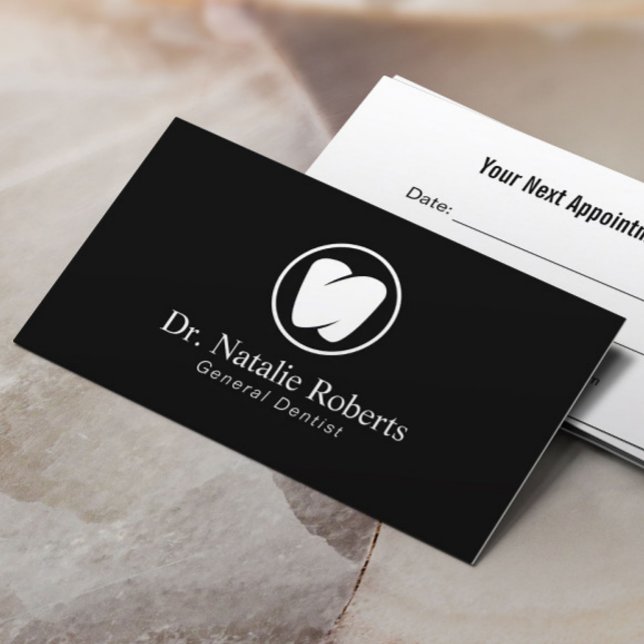 Dentist Tooth Logo Professional Dental Office Appointment Card (Creator Uploaded)