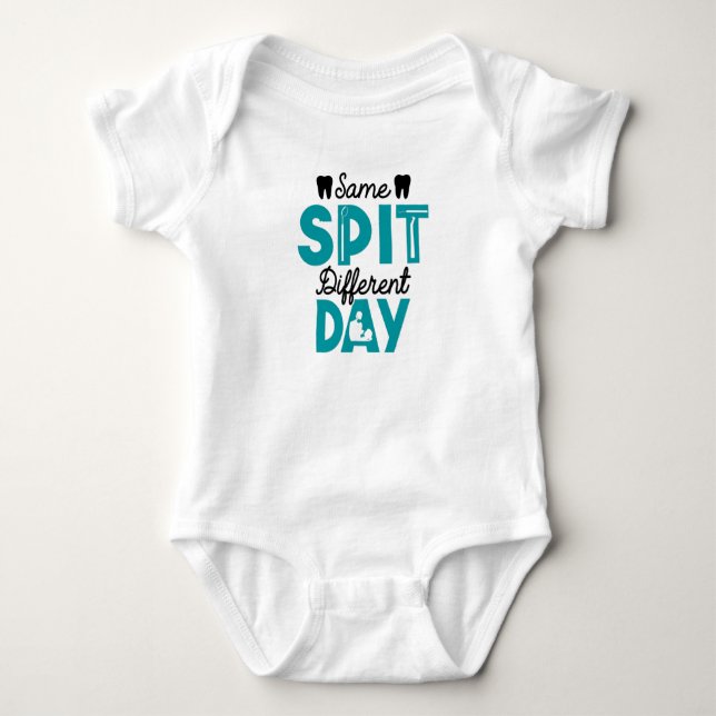 Dentist Tooth Profession Dental Technician Dental Baby Bodysuit (Front)