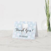 Dentist Tooth & Snowflakes Dental Office Thank You