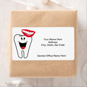 Dentist Tooth Teeth Smile Labels