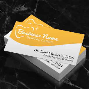 Dentist Tooth Typography Modern Gold Dental Care Appointment Card