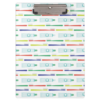 Dentist Toothbrush Toothpaste Clipboard