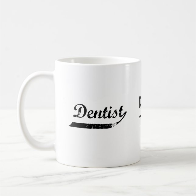 Dentist Typography Coffee Mug (Left)