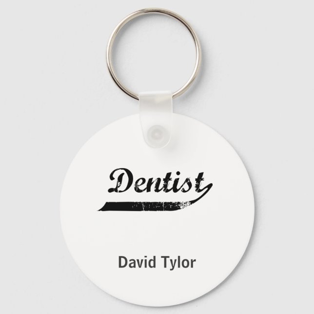 Dentist Typography Key Ring (Front)