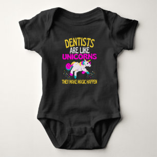 Dentist Unicorn , Magical Unicorn Dentists Baby Bodysuit