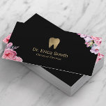 Dentist Vintage Floral Gold Tooth Dental Care Business Card<br><div class="desc">Dentist Vintage Floral Gold Tooth Dental Business Cards.</div>