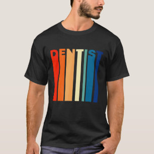 Dentist Vintage Retro Colours Stripes 60s 70s 80s T-Shirt
