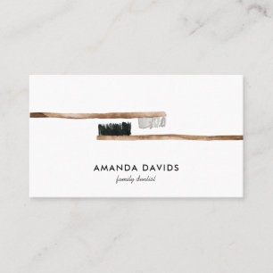 Dentist Watercolor Tooth Dental Hygienist Business Card