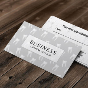 Dentist White Teeth Dental Care Appointment Card