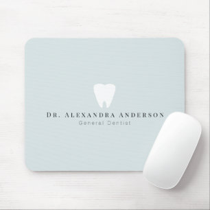 Dentist White Teeth Light Blue Mouse Pad
