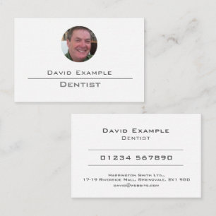 Dentist with Photo of Holder Business Card
