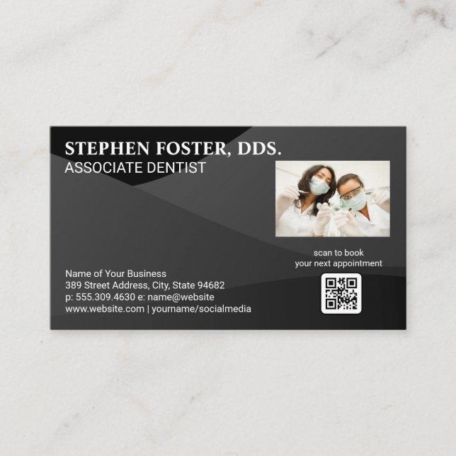 Dentist Workers | Dentistry | QR Code Business Card (Front)