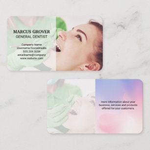 Dentist Working on Teeth Health Care Business Card