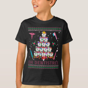 Dentistree Christmas Tree Dental Hygiene Ugly Xmas T-Shirt