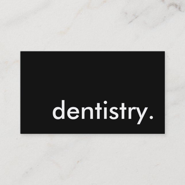 dentistry. business card (Front)