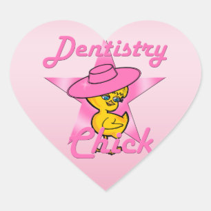 Dentistry Chick #8 Heart Sticker