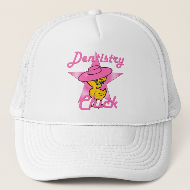 Dentistry Chick #8 Trucker Hat (Front)